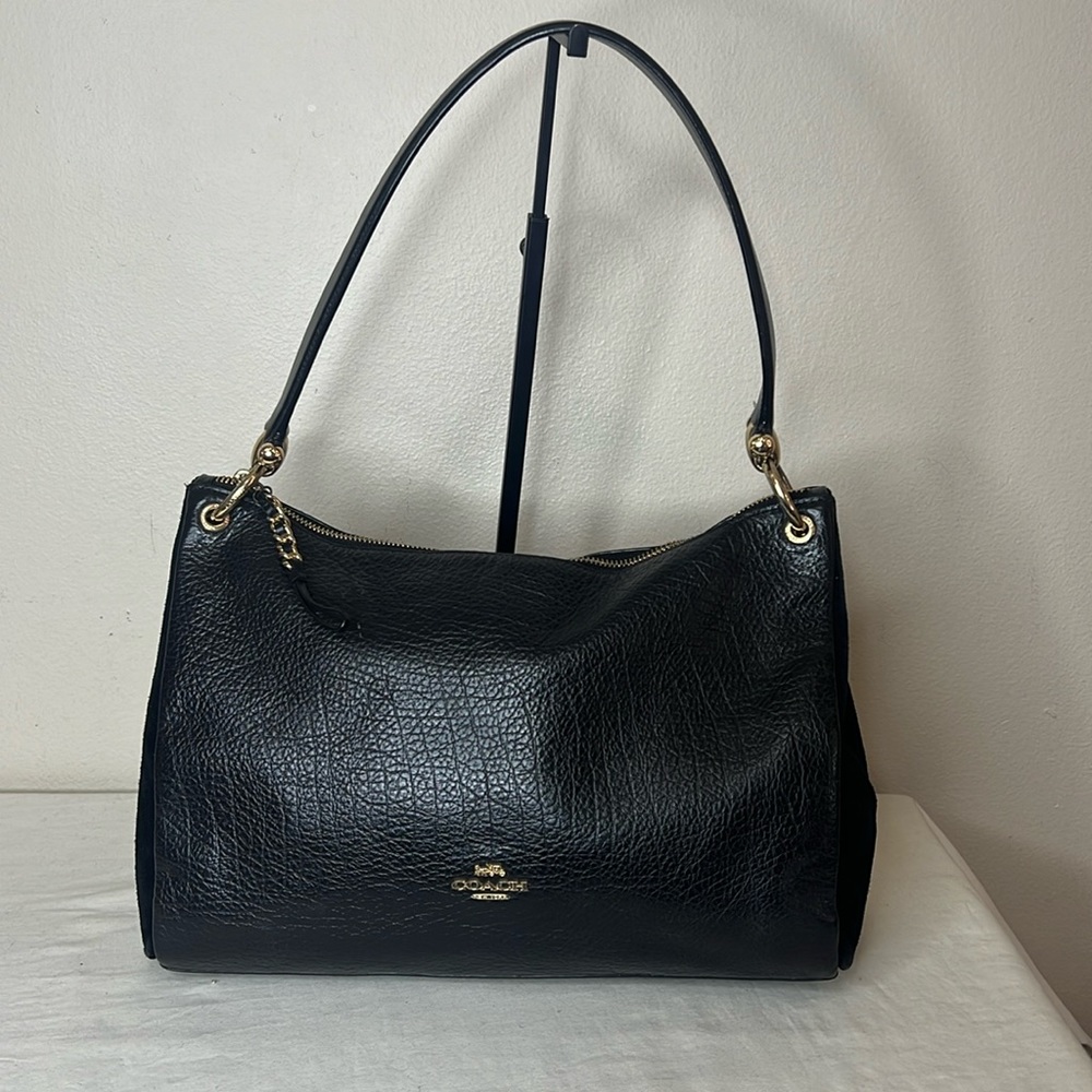 Coach F76921 Black Leather Mia Shoulder Bag